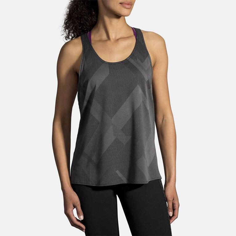 Brooks Array - Womens Running Tank Top - Grey (39178YQRG)